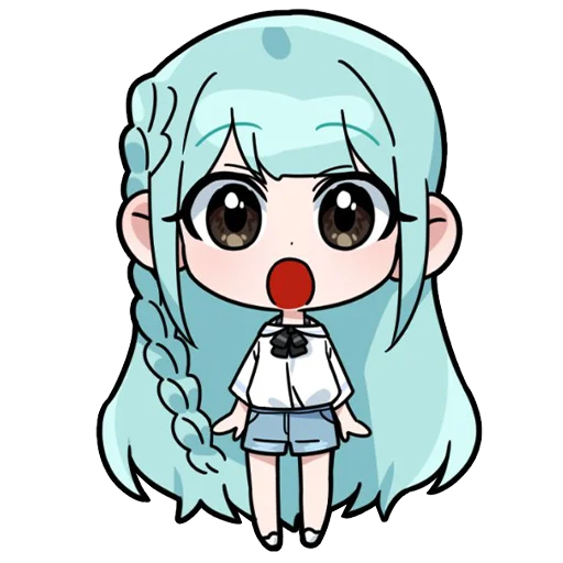 🦋 Стикер «Blue girl» для Telegram