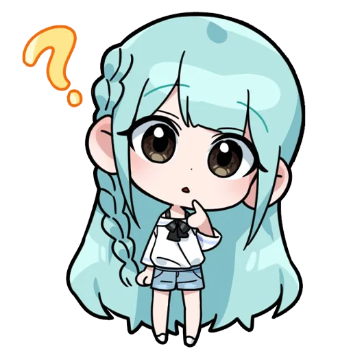 🦋 Стикер «Blue girl» для Telegram