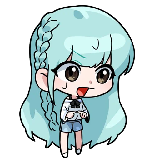 🦋 Стикер «Blue girl» для Telegram