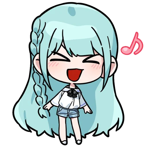 🦋 Стикер «Blue girl» для Telegram