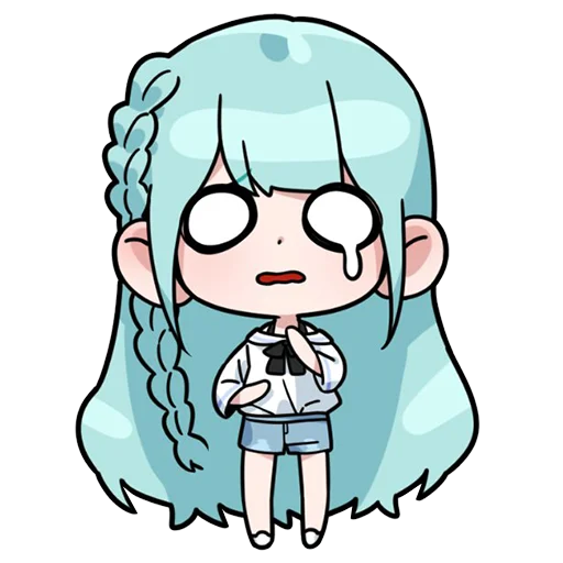 🦋 Стикер «Blue girl» для Telegram