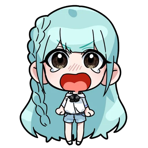 🦋 Стикер «Blue girl» для Telegram