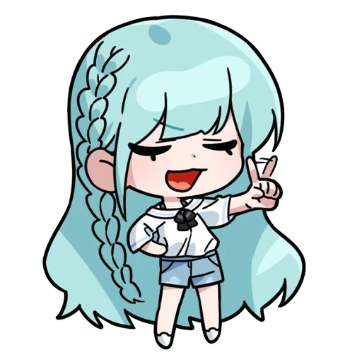 🦋 Стикер «Blue girl» для Telegram