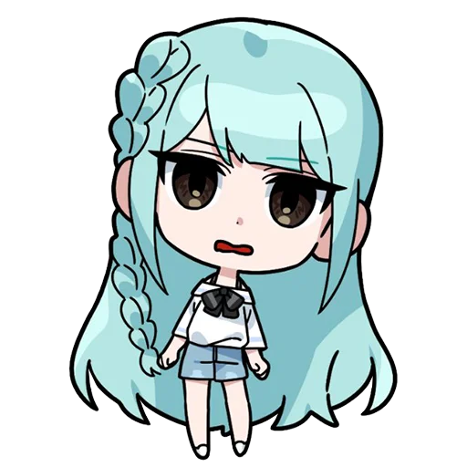 🦋 Стикер «Blue girl» для Telegram