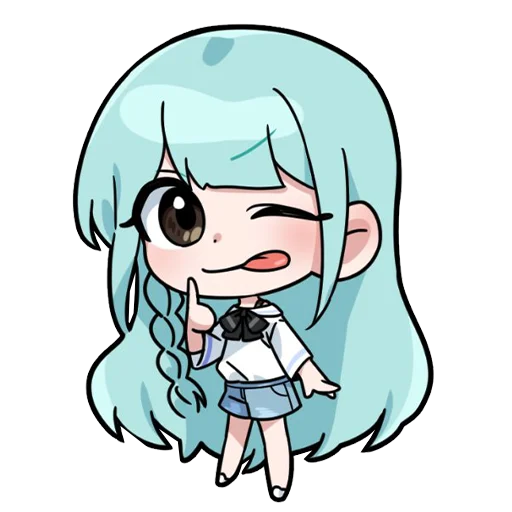 🦋 Стикер «Blue girl» для Telegram