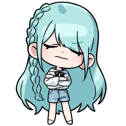 🦋 Стикер «Blue girl» для Telegram