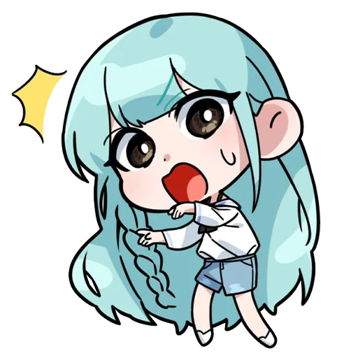 🦋 Стикер «Blue girl» для Telegram