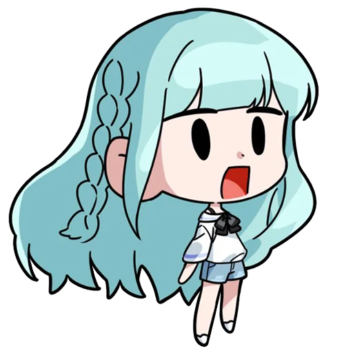 🦋 Стикер «Blue girl» для Telegram