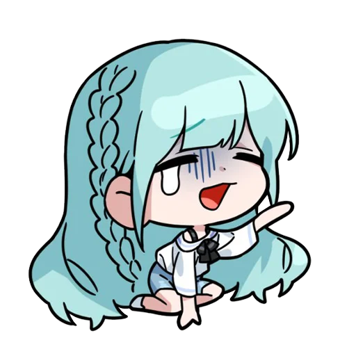 🦋 Стикер «Blue girl» для Telegram