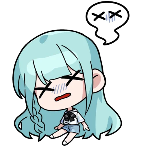 🦋 Стикер «Blue girl» для Telegram