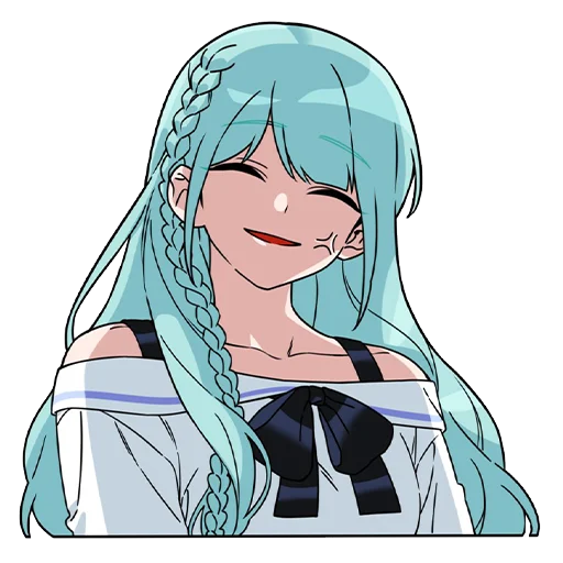 🦋 Стикер «Blue girl» для Telegram