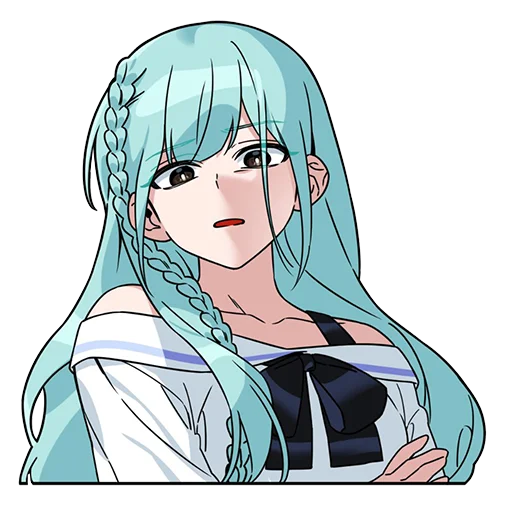 🦋 Стикер «Blue girl» для Telegram