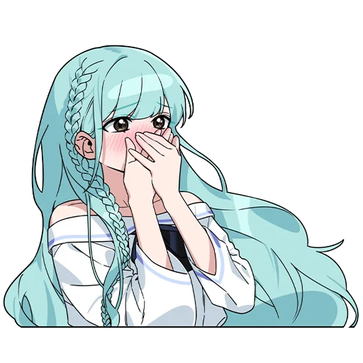 🦋 Стикер «Blue girl» для Telegram