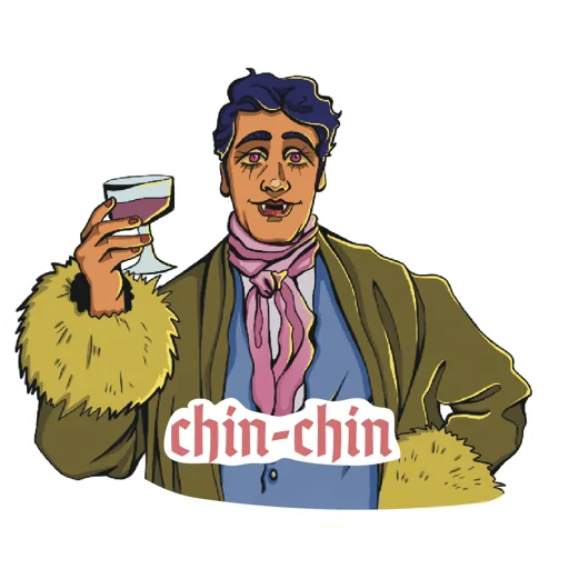 🥂 Стикер «Реальные упыри» для Telegram