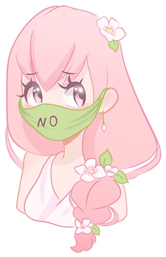 😷 Стикер «Apple flower?» для Telegram