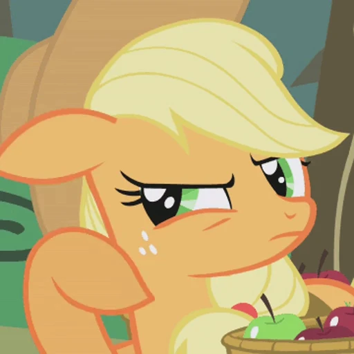 😟 Стикер «Applejack animated» для Telegram