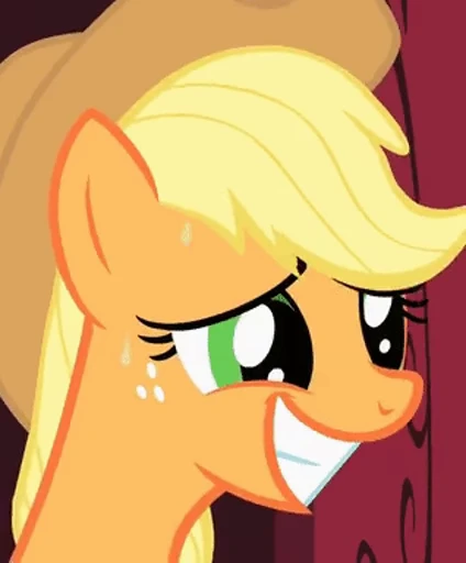😬 Стикер «Applejack animated» для Telegram
