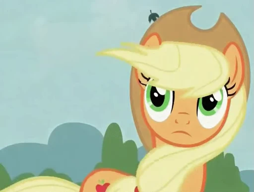 😶 Стикер «Applejack animated» для Telegram