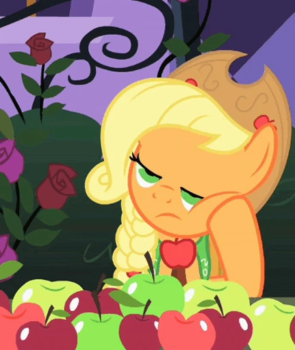 😒 Стикер «Applejack animated» для Telegram
