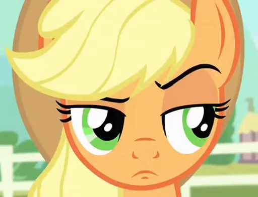 🤨 Стикер «Applejack animated» для Telegram