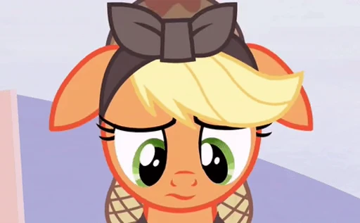 😔 Стикер «Applejack animated» для Telegram