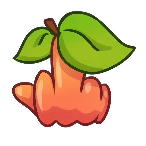 🖕 Стикер «Applepeach dude» для Telegram