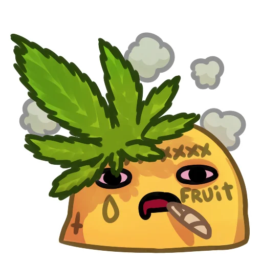 🚬 Стикер «Applepeach dude» для Telegram
