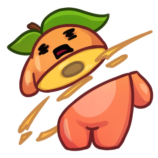 😧 Стикер «Applepeach dude» для Telegram