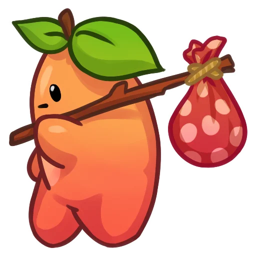 🚶‍♂️ Стикер «Applepeach dude» для Telegram