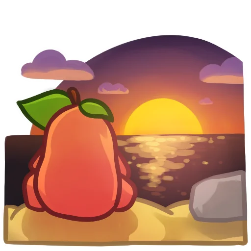 🌅 Стикер «Applepeach dude» для Telegram