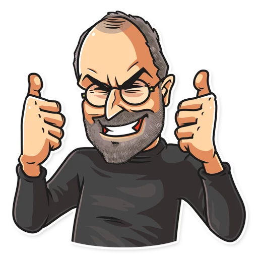 👍 Стикер «Steve Jobs» для Telegram