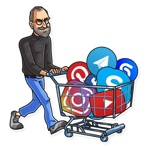 🏪 Стикер «Steve Jobs» для Telegram