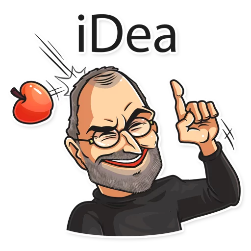 ☝️ Стикер «Steve Jobs» для Telegram