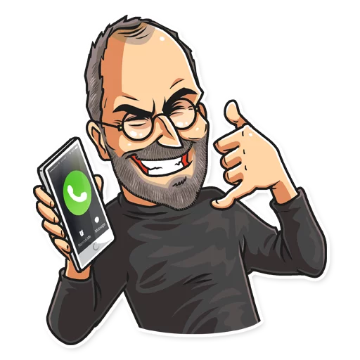 🤙 Стикер «Steve Jobs» для Telegram