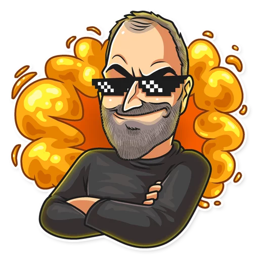 😎 Стикер «Steve Jobs» для Telegram