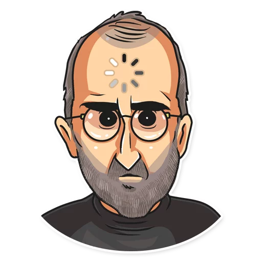 😶 Стикер «Steve Jobs» для Telegram