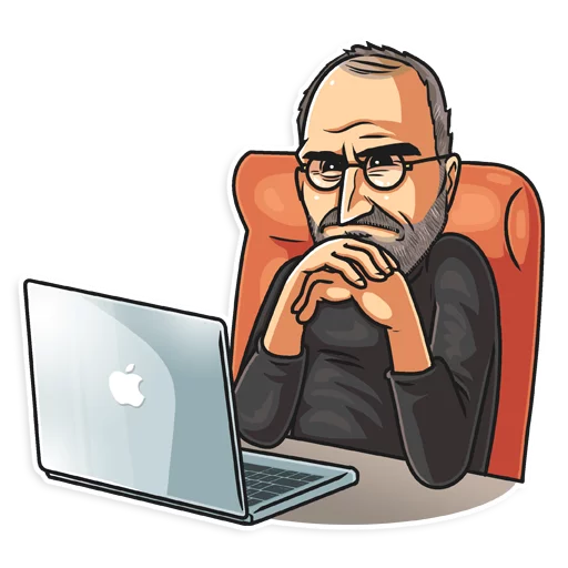 😐 Стикер «Steve Jobs» для Telegram