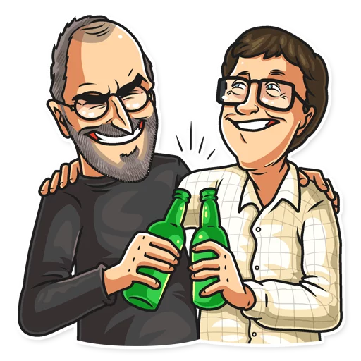 🍻 Стикер «Steve Jobs» для Telegram
