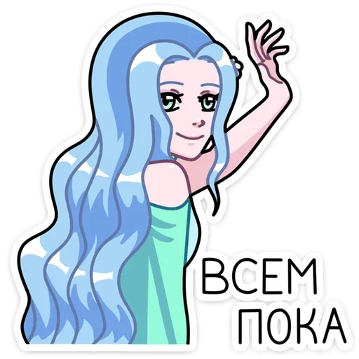 👋 Стикер «Нимфа Апрель» для Telegram