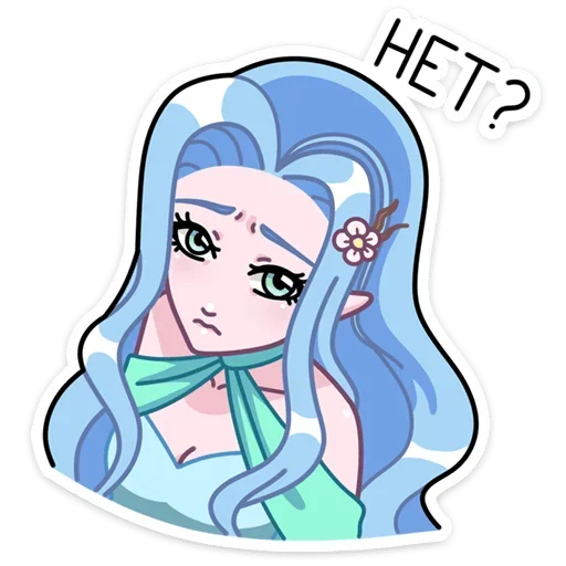 🥺 Стикер «Нимфа Апрель» для Telegram