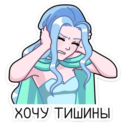 🙉 Стикер «Нимфа Апрель» для Telegram