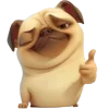 👍 Эмодзи «Милый Мопс» для Telegram