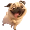 🤪 Эмодзи «Милый Мопс» для Telegram