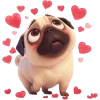 🥰 Эмодзи «Милый Мопс» для Telegram