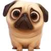 👀 Эмодзи «Милый Мопс» для Telegram
