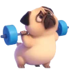 🏋‍♀ Эмодзи «Милый Мопс» для Telegram