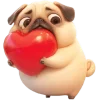 🫶 Эмодзи «Милый Мопс» для Telegram