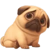 😔 Эмодзи «Милый Мопс» для Telegram