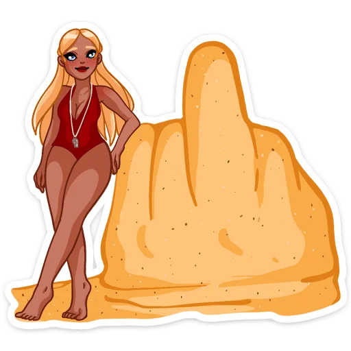 🖕 Стикер «Эйприл» для Telegram