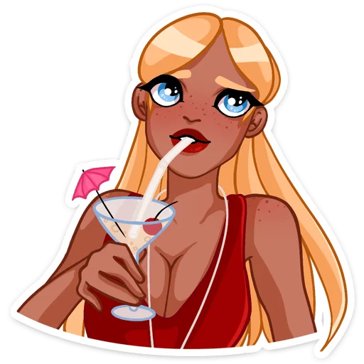 🍹 Стикер «Эйприл» для Telegram